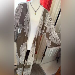 Bohemian Kimono with Lace Detail this kimono is not sheer